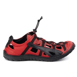 Olivier Chaussures de vélo en cuir masculin 262 kz rouges