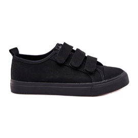 Baskets Velcro aux jeunes noir