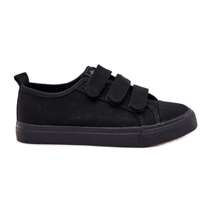 Baskets Velcro aux jeunes le noir
