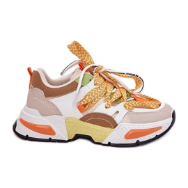 Sneakers Chaussures sportives pour femmes avec double laçage multicolore Sneakers Chaussures sportives pour femmes avec double laçage multicolore