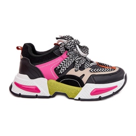 Sneakers Chaussures de sport pour femmes avec double lacet noir
