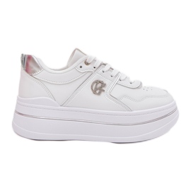 Chaussures de sport à plateforme pour femmes Blanc