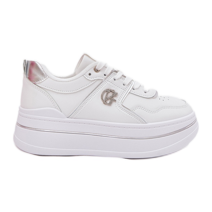 Chaussures de sport à plateforme pour femmes Blanc blanche
