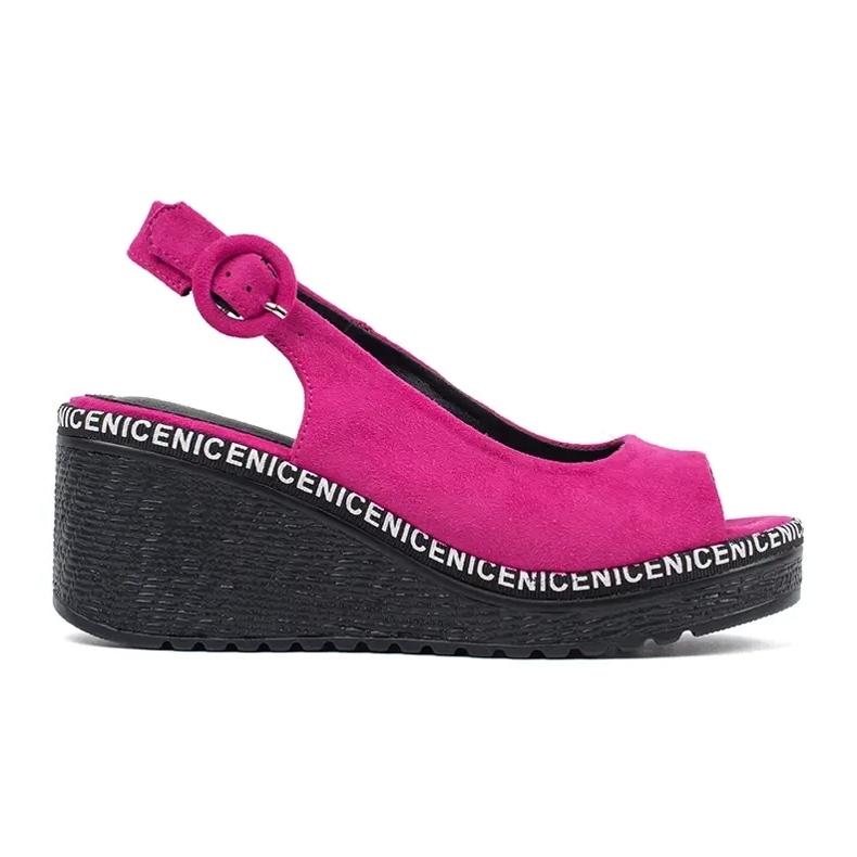 Goodin Sandales féminines sur les quartiers fuchsia rose