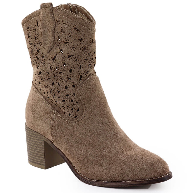 Boots ouverts des femmes Brown Suede S.Barski HY51-125 brun Boots ouverts des femmes Brown Suede S.Barski HY51-125 brun