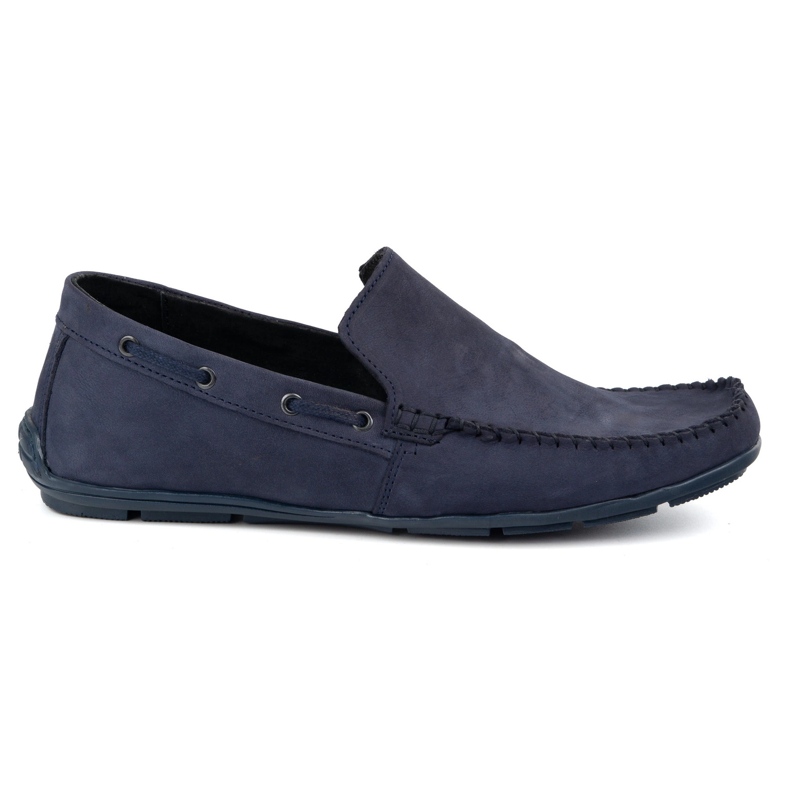 Olivier Moocasins en cuir masculin 700knt Noms Nubuk bleu