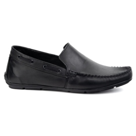 Olivier Mocasins en cuir masculin 700knt noir
