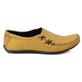 Olivier Chaussures pour hommes mocassins en cuir insérés 306kz jaune chameau Olivier Chaussures pour hommes mocassins en cuir insérés 306kz jaune chameau