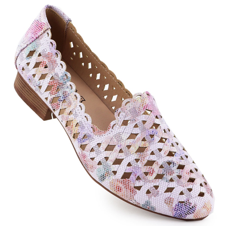 Chaussures ouvertes pour femmes avec des fleurs colorées Jezzi ASA222-8 multicolore