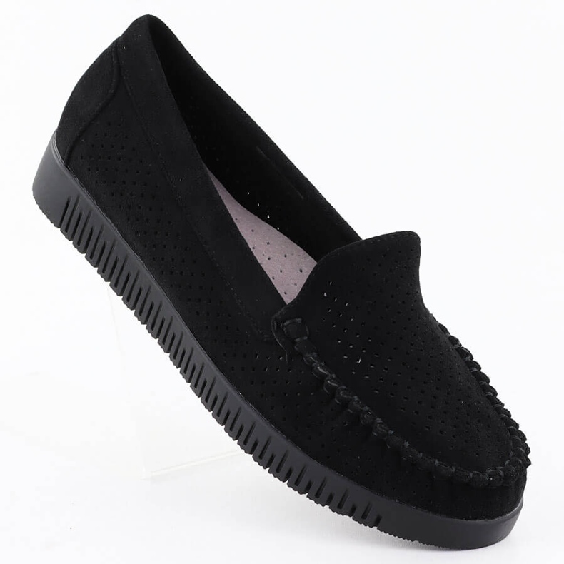 Moccasins Openwork Looms Black Potocki 25-11316 le noir