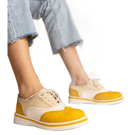 Chaussures d'Oxford classiques jaunes
