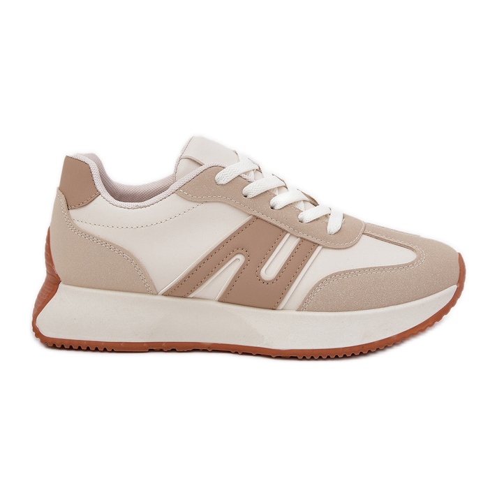 Chaussures de sport pour femmes sur la plateforme, beige Chaussures de sport pour femmes sur la plateforme, beige