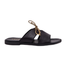 Les tongs en cuir féminin zazoo 3022 noir le noir Les tongs en cuir féminin zazoo 3022 noir le noir