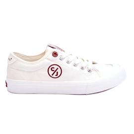 Baskets Femme Cross Jeans Tissu LL2R4043 Blanc