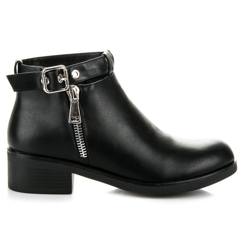Seastar Bottines à talons plats le noir