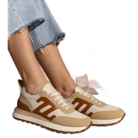 Baskets sportives féminines beige