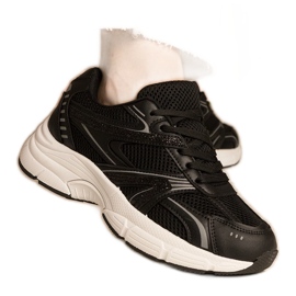 Sneakers noirs Sports pour femmes avec des paillettes