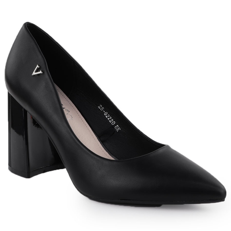 Pompes pour femmes sur le post décoratif Black Vinceza 62220 le noir