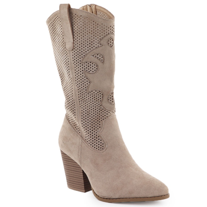 Bottes de travail ouvertes pour femmes de Suede Beige S.Barski HY51-606