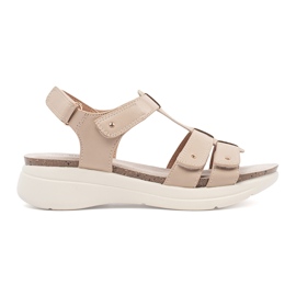 Goodin Sandales beiges confortables pour femmes