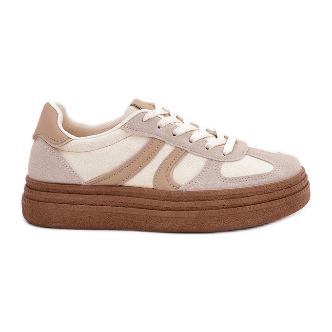 Baskets pour femmes sur la plate-forme Dark Beige