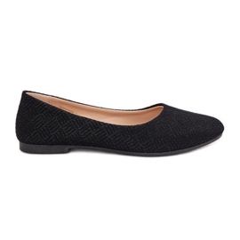 Ballerines de femmes plates avec paillettes noires le noir Ballerines de femmes plates avec paillettes noires le noir