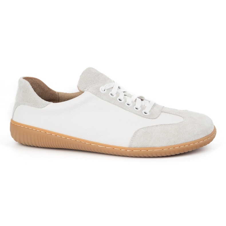 WASAK Chaussures en cuir minimaliste pour hommes aux pieds nus 0742W PEA BLANCS