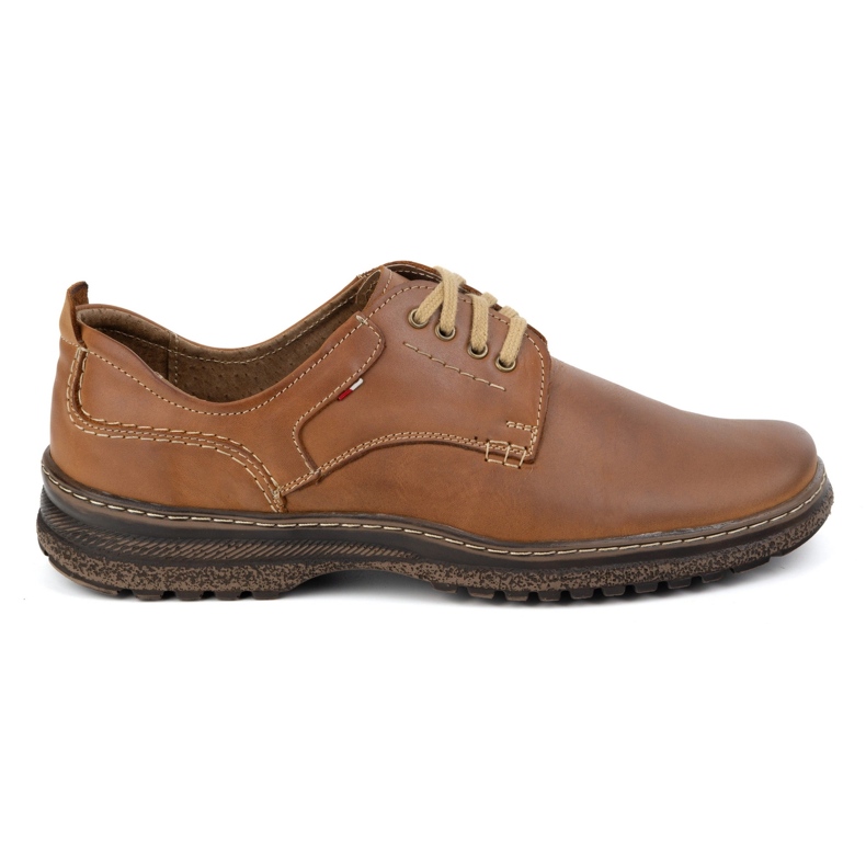 Olivier Chaussures en cuir masculin décontractées 221gt chameau marron brun