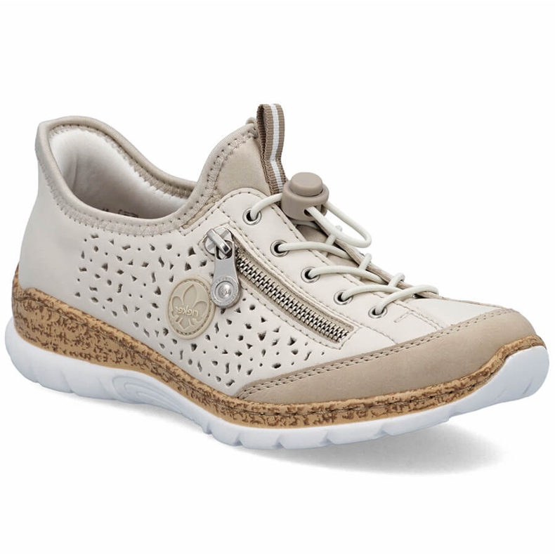Chaussures pour femmes insérées confortables beige Rieker N42V3-60