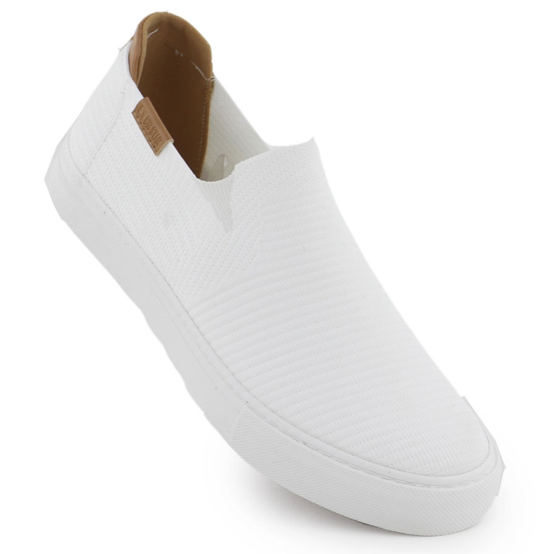 Les baskets textiles glissent sur Białe Big Star RR274717 blanche