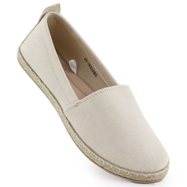 Espadrilles Femme insérée en daim beige Potocki py16332