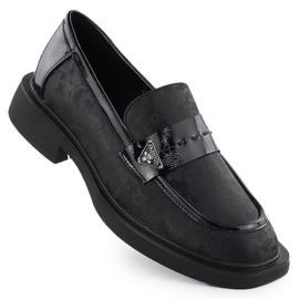 Chaussures féminines Lords Black Potocki SZ12650 noir