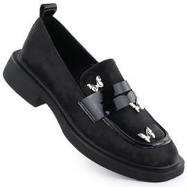 Chaussures féminines seigneurs avec papillons noirs Potocki SZ12650