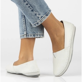 Filippo DP031 / 25 mocassins en cuir blanc