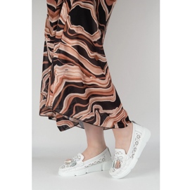 Filippo DP6705 / 25 mocassins en cuir blanche