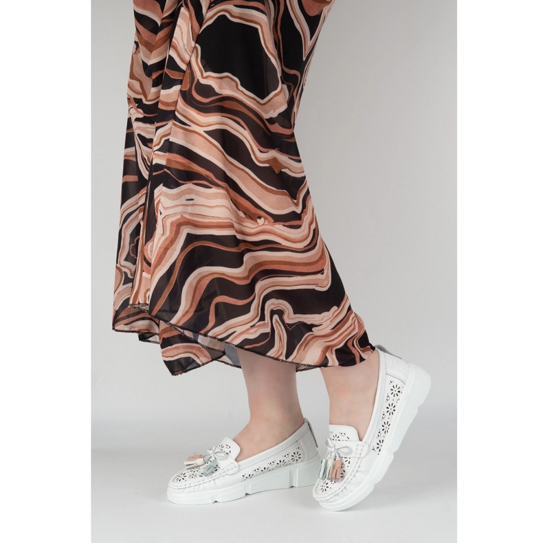 Filippo DP6705 / 25 mocassins en cuir blanche