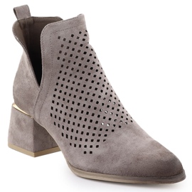 Talons hauts en daim féminins Grey Potocki SZ12356 gris