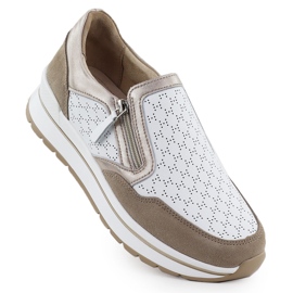 Sneakers de sport en cuir blanc Filippo DP6777 blanche
