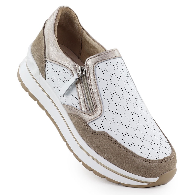 Sneakers de sport en cuir blanc Filippo DP6777 blanche Sneakers de sport en cuir blanc Filippo DP6777 blanche