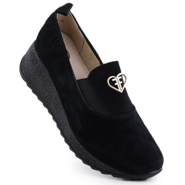 Chaussures en cuir pour coin noir Filippo DP6786 le noir