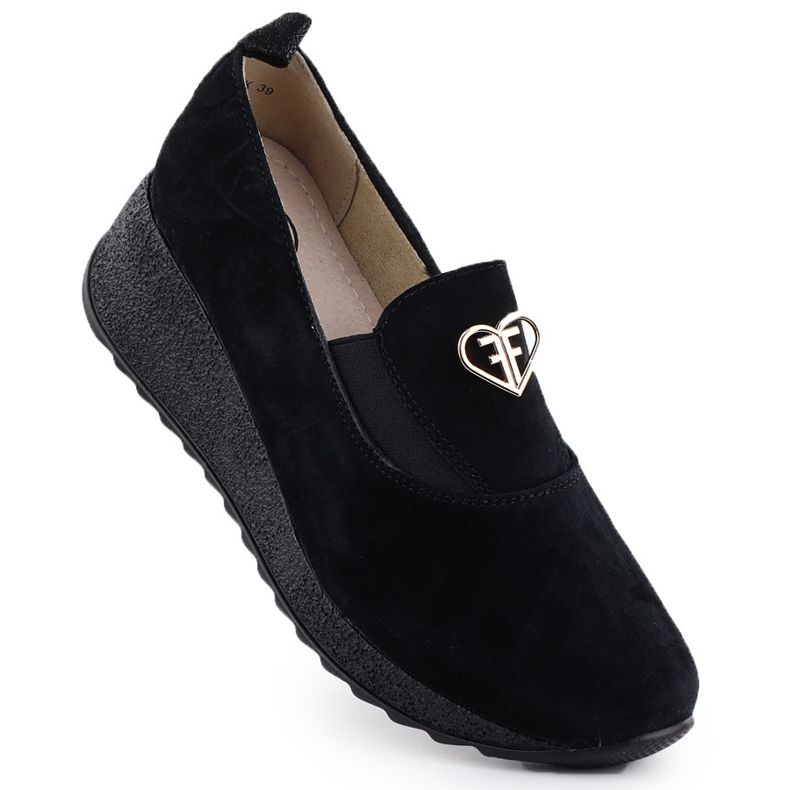 Chaussures en cuir pour coin noir Filippo DP6786 le noir
