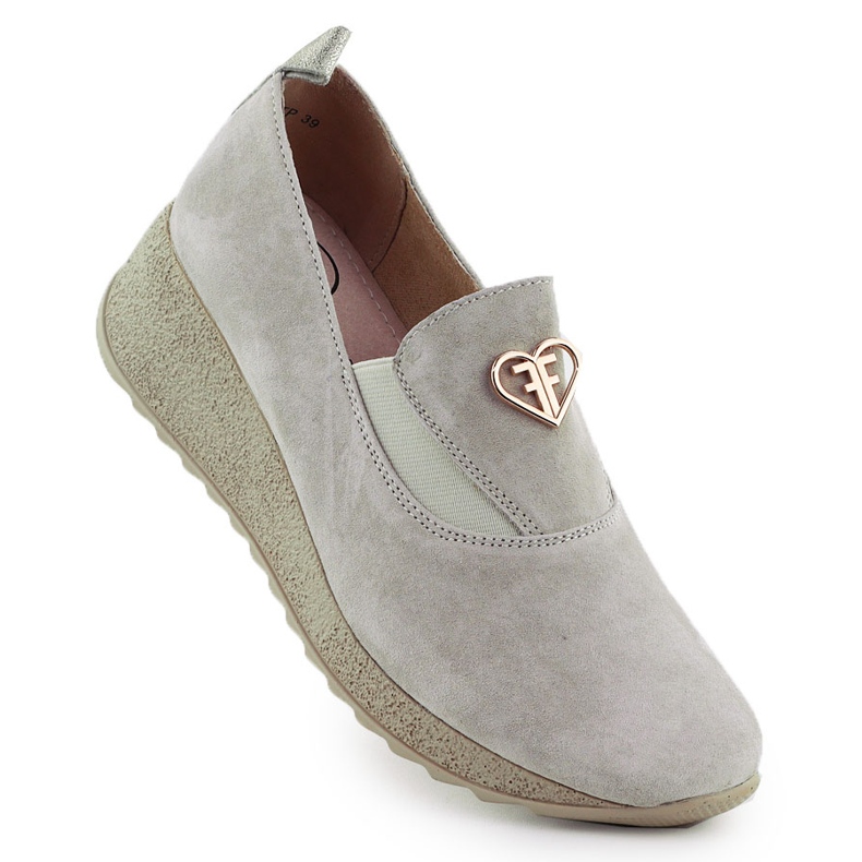 Chaussures en cuir sur le coin Taupe Filippo DP6786 gris Chaussures en cuir sur le coin Taupe Filippo DP6786 gris