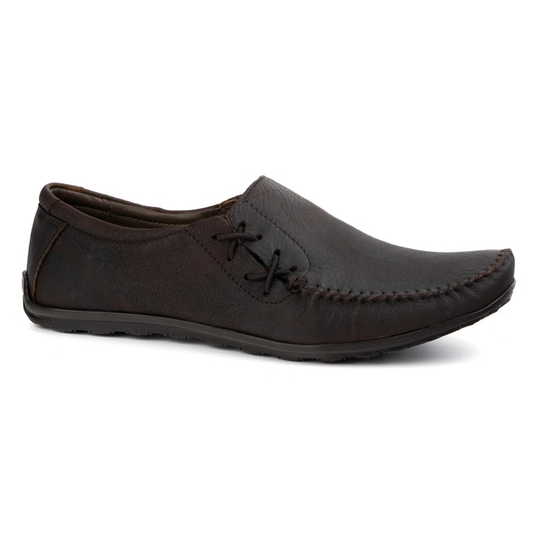Olivier Chaussures pour hommes mocassins en cuir insérés 306Kz marron brun