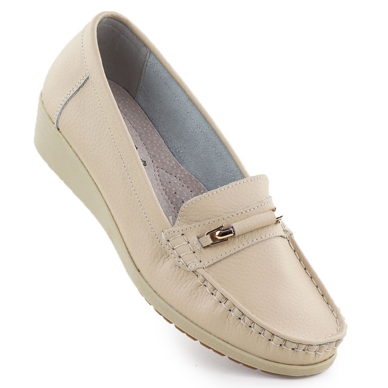 Mocassins en cuir pour femmes sur l'altitude beige sabatina jhy02 Mocassins en cuir pour femmes sur l'altitude beige sabatina jhy02