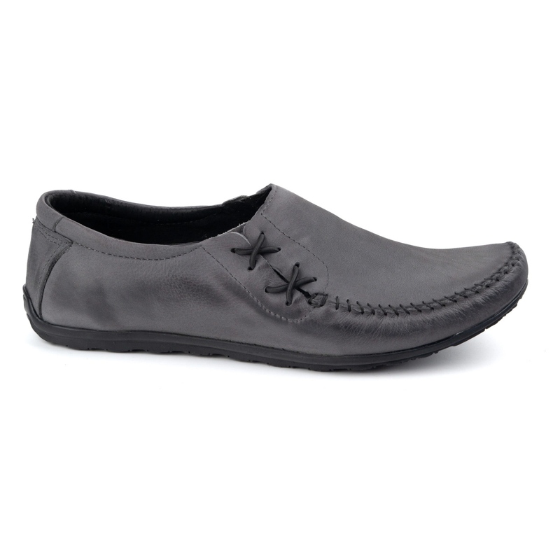 Olivier Chaussures pour hommes Locs en cuir insérés gris 306Kz
