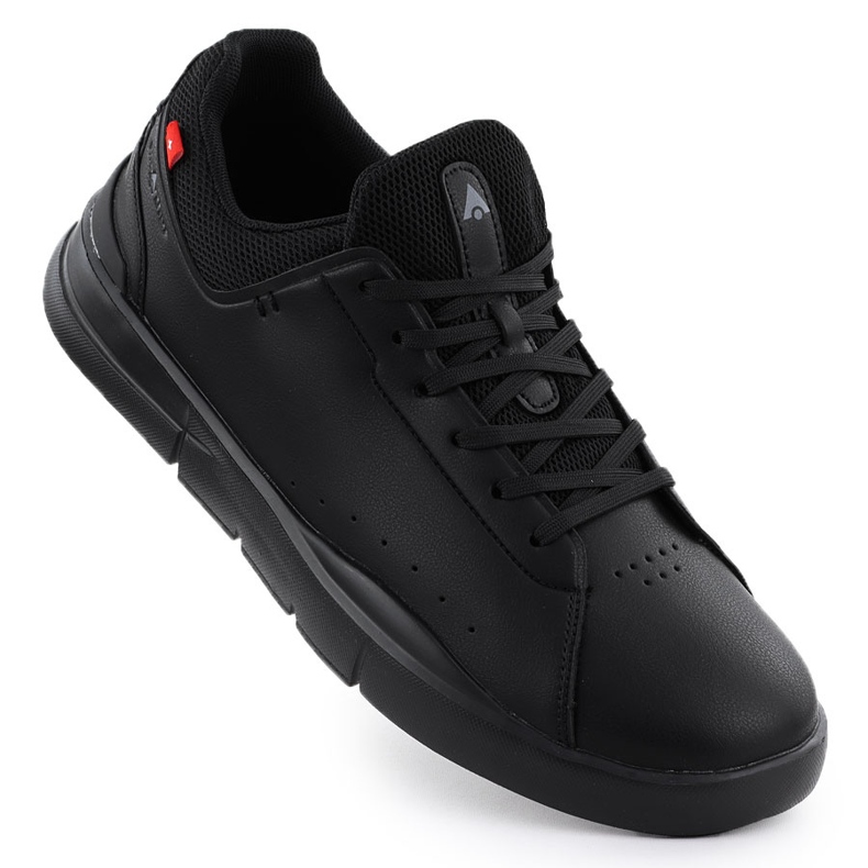 Chaussures de sport en cuir masculin noir McArthur MC19 le noir