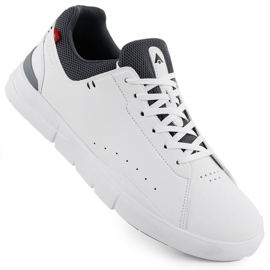 Chaussures de sport en cuir masculin blanc McArthur MC19