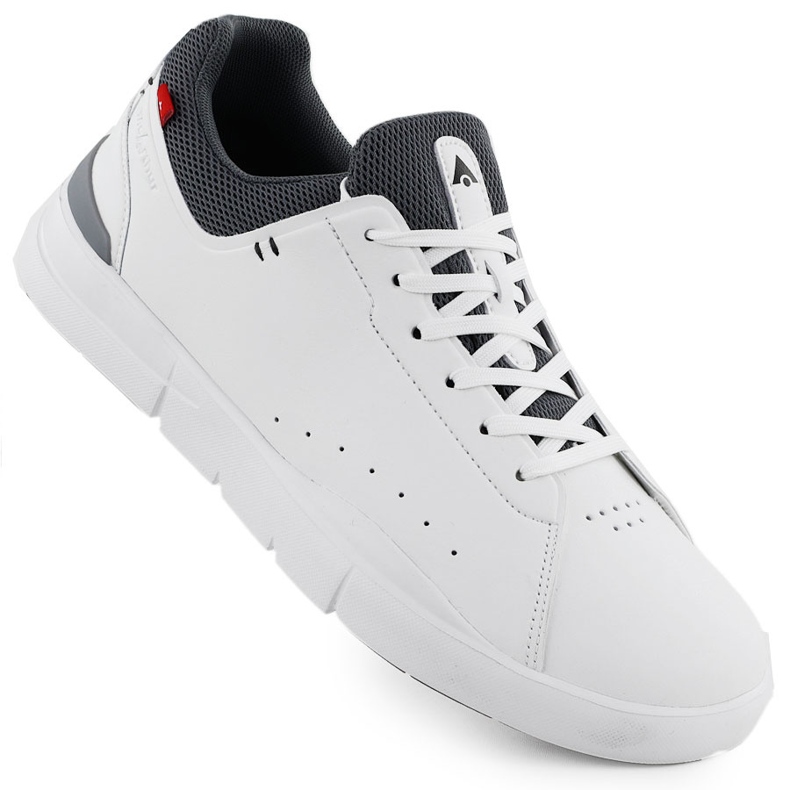 Chaussures de sport en cuir masculin blanc McArthur MC19 blanche
