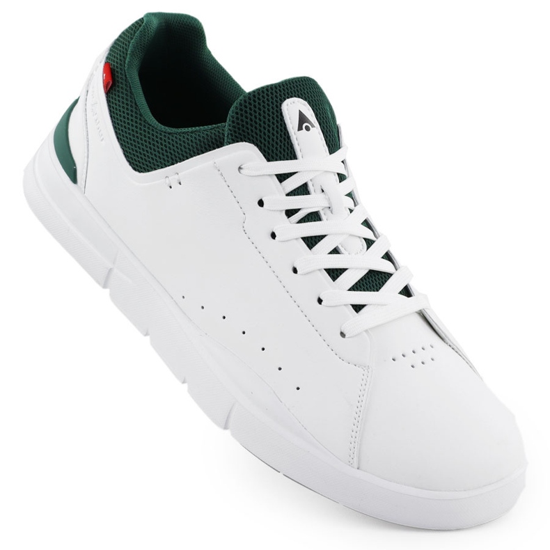 Chaussures de sport en cuir masculin blanc McArthur MC19 blanche