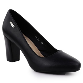 Pompes en cuir sur le post Black Sergio Leone PB130 noir